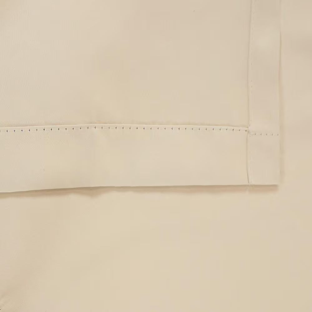 Beige Indoor/Outdoor Blackout Curtain Panel with Grommet Top - 100 x 84 inches (2.54 x 2.13 meters)