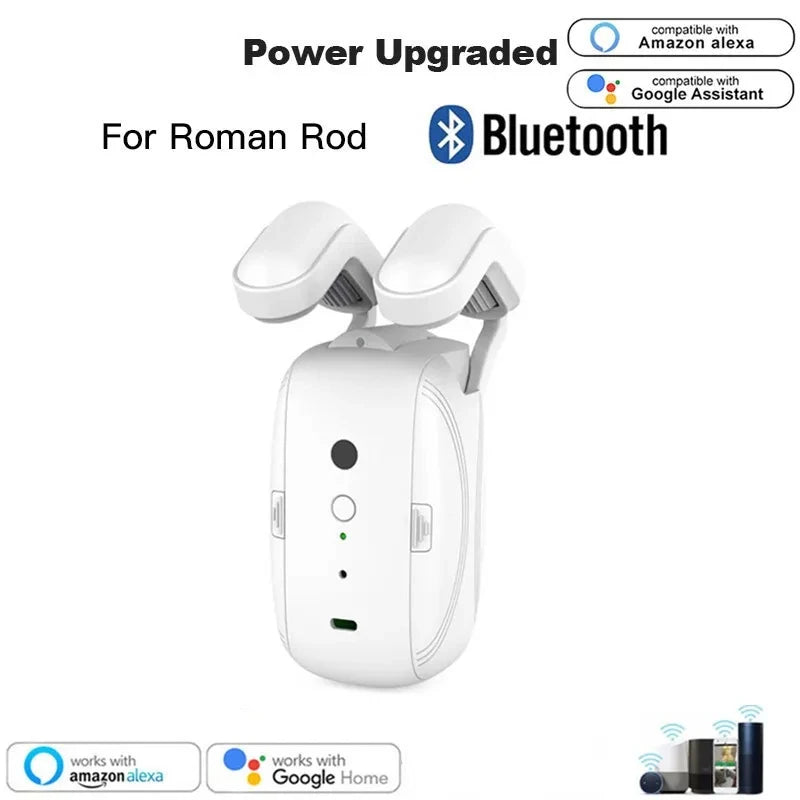 Smart Curtain Robot Motor with WiFi/BL Technology - Automatic Electric Curtain Opener for Roman Rod Rail with Remote Control