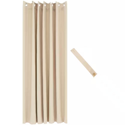 Beige Indoor/Outdoor Blackout Curtain Panel with Grommet Top - 100 x 84 inches (2.54 x 2.13 meters)
