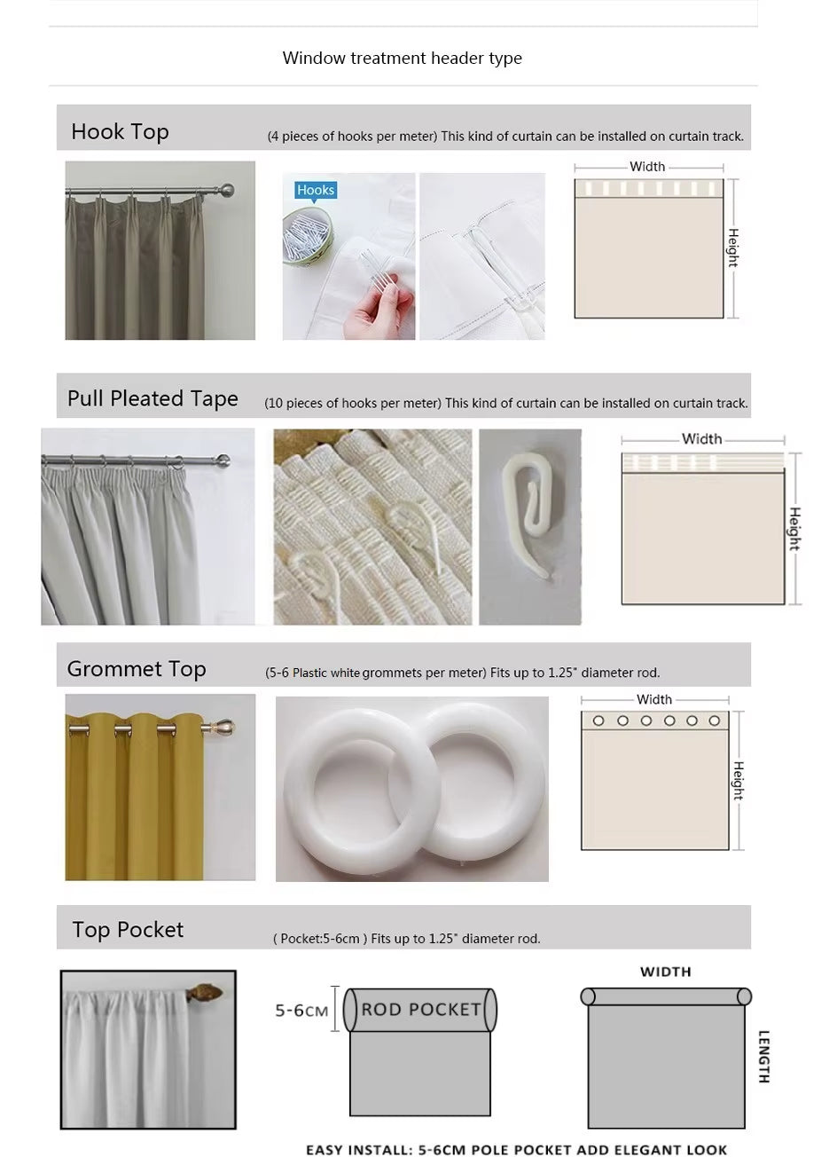 Bohemian Beige Cotton Linen Curtains for Living Room and Bedroom - Custom Southeast Asian Retro Tatami Tulle Design