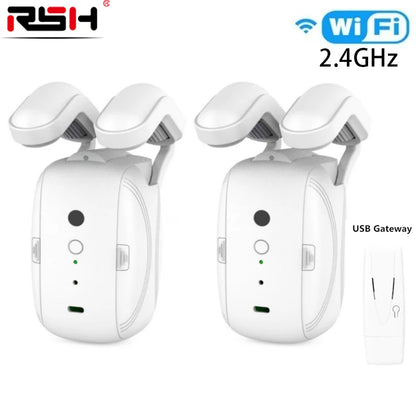Smart Curtain Robot Motor with WiFi/BL Technology - Automatic Electric Curtain Opener for Roman Rod Rail with Remote Control
