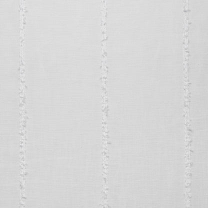 Curtains Santos Embellished Stripe Sheer Linen Rod Pocket Curtain Panel Pair, 54X96, Winter White