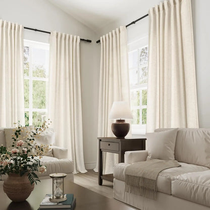 Custom 350cm Height Sheer Curtain in Solid Color, 270cm Length for Living Room Windows