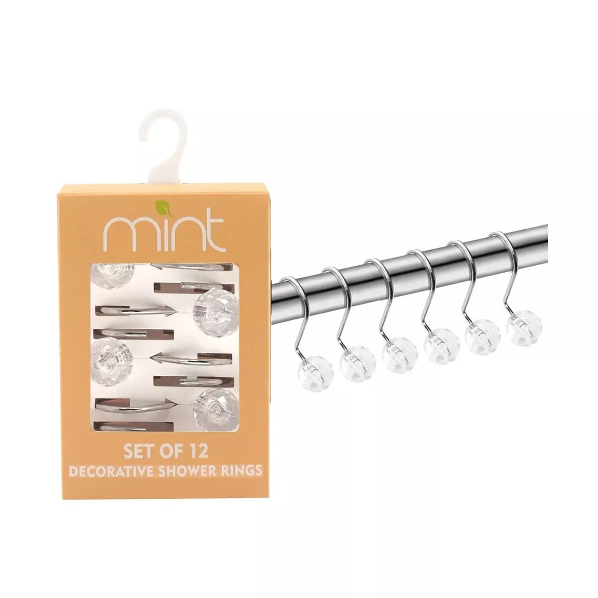 Shower Curtain Hook Rings Set (12 Count)