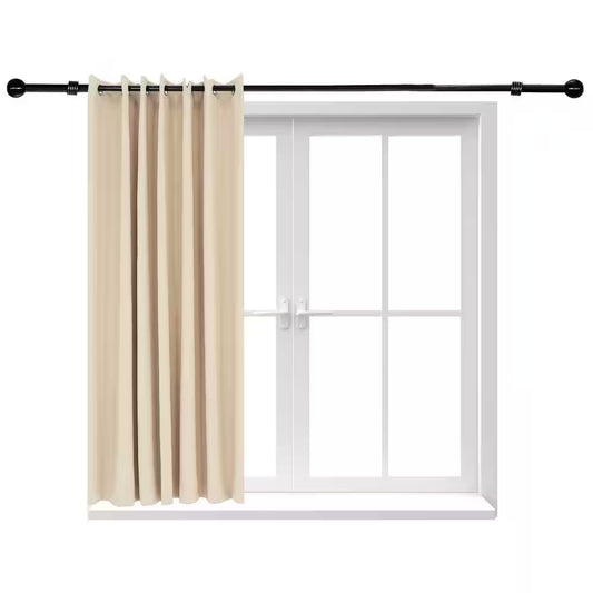 Beige Indoor/Outdoor Blackout Curtain Panel with Grommet Top - 100 x 84 inches (2.54 x 2.13 meters)