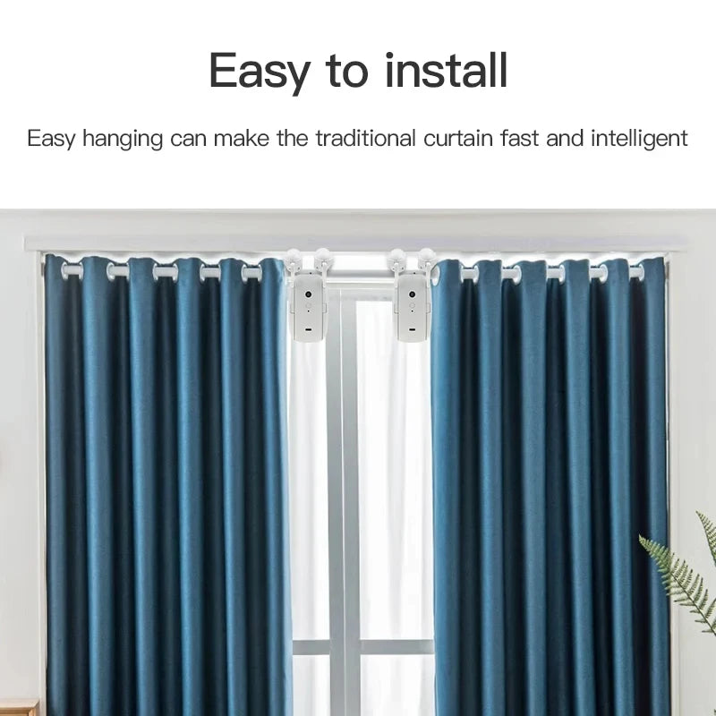 Smart Curtain Robot Motor with WiFi/BL Technology - Automatic Electric Curtain Opener for Roman Rod Rail with Remote Control