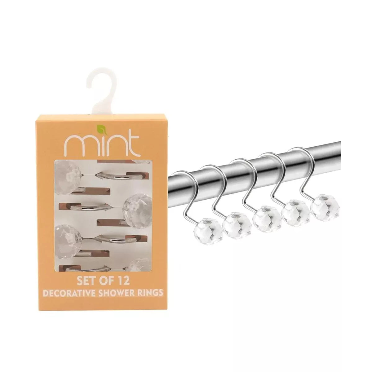 Shower Curtain Hook Rings Set (12 Count)