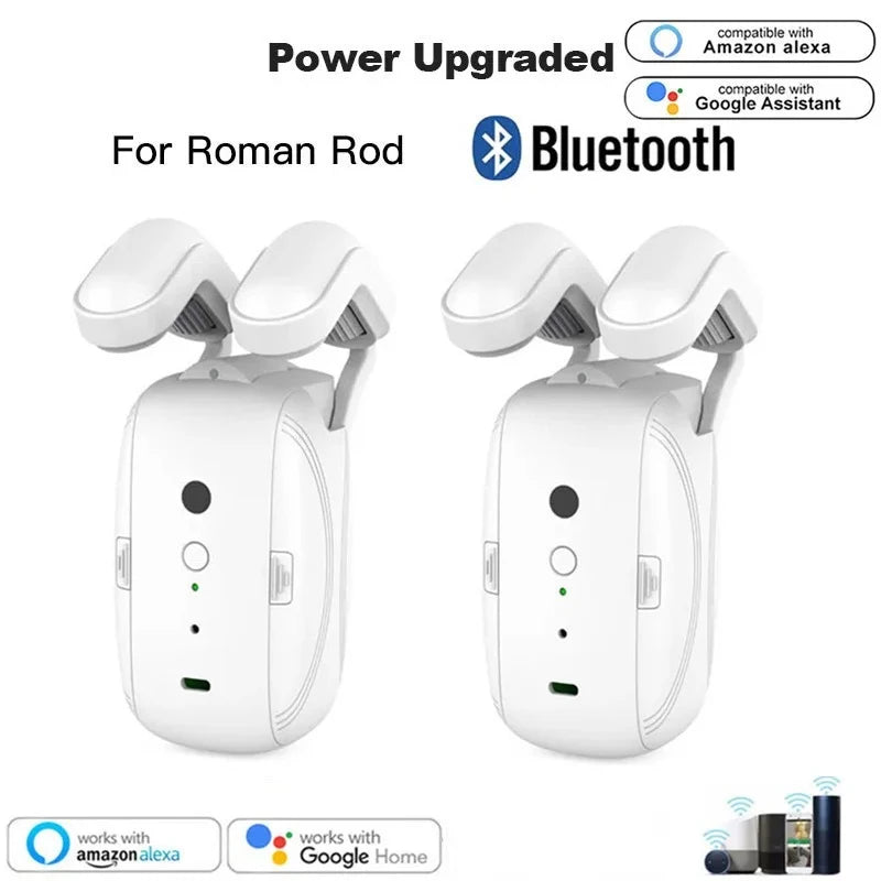 Smart Curtain Robot Motor with WiFi/BL Technology - Automatic Electric Curtain Opener for Roman Rod Rail with Remote Control