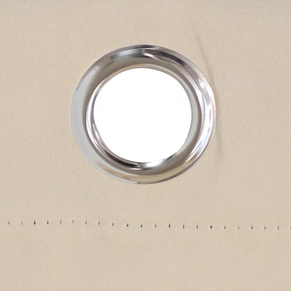 Beige Indoor/Outdoor Blackout Curtain Panel with Grommet Top - 100 x 84 inches (2.54 x 2.13 meters)