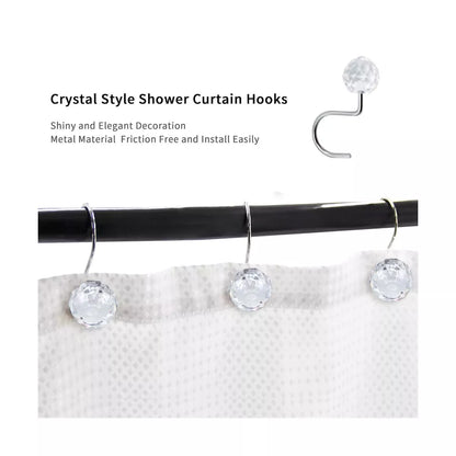 Shower Curtain Hook Rings Set (12 Count)