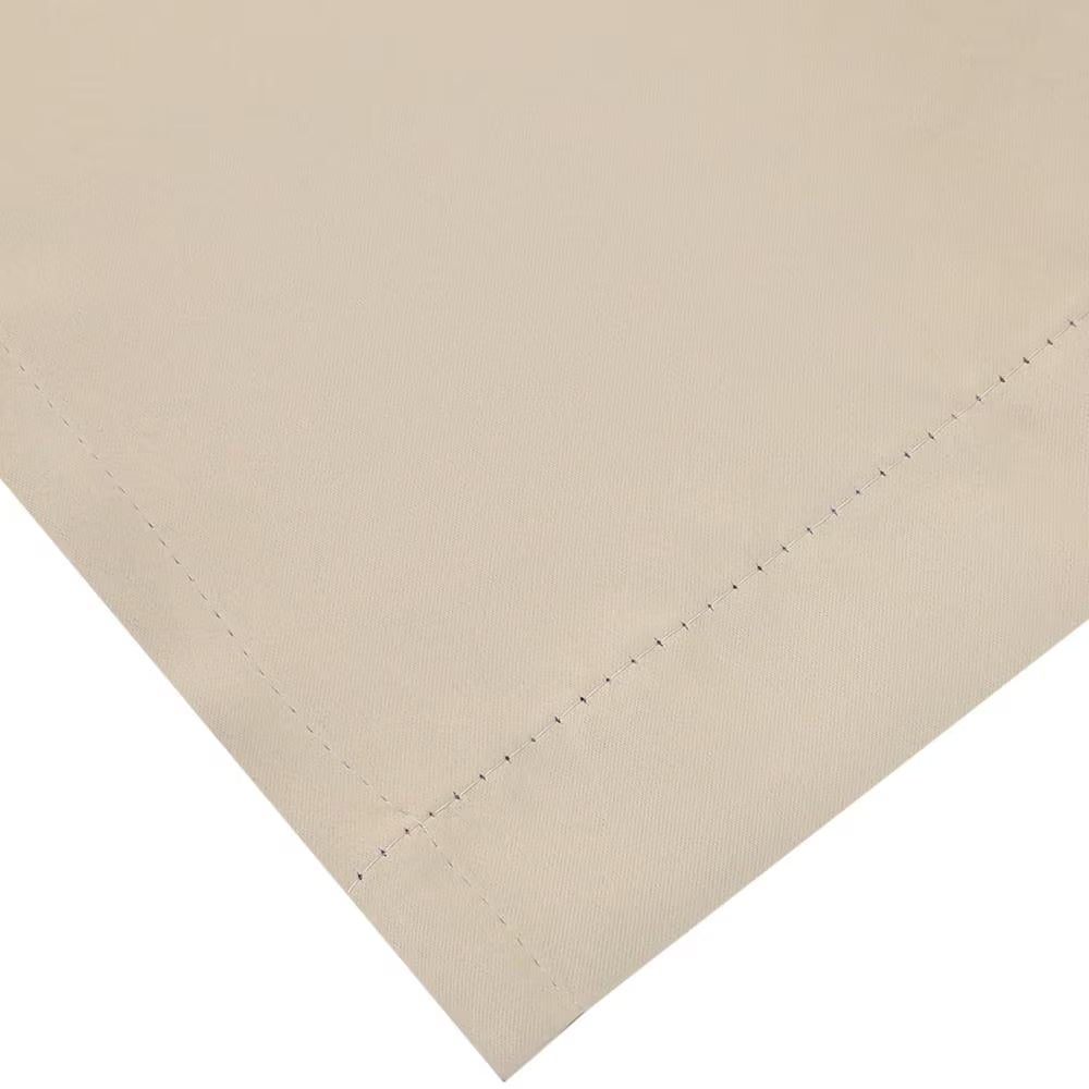 Beige Indoor/Outdoor Blackout Curtain Panel with Grommet Top - 100 x 84 inches (2.54 x 2.13 meters)