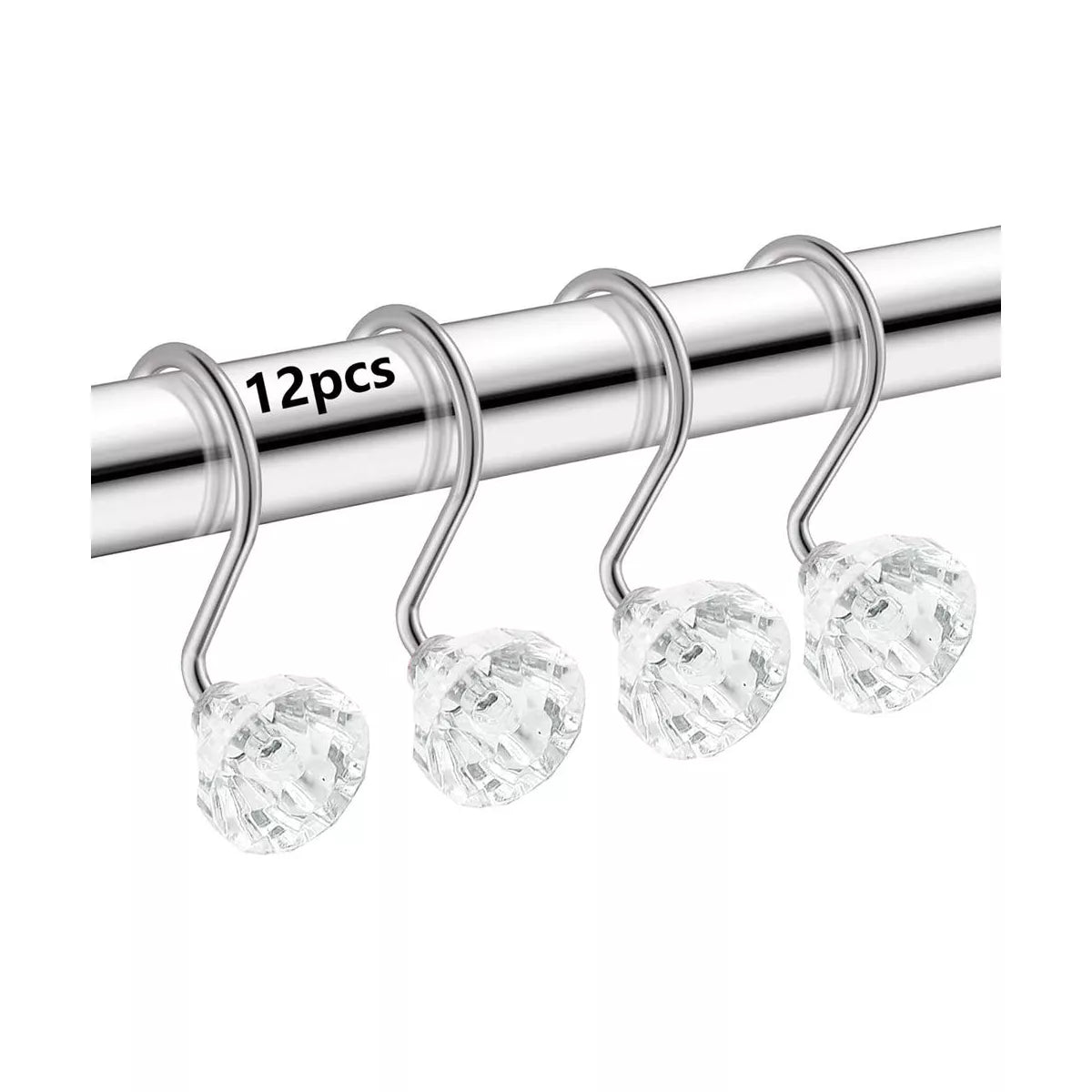 Shower Curtain Hook Rings Set (12 Count)