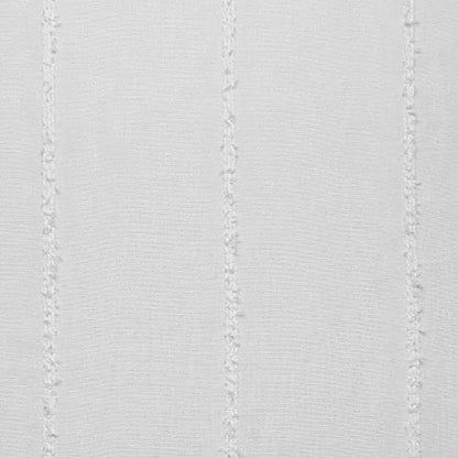 Curtains Santos Embellished Stripe Sheer Linen Rod Pocket Curtain Panel Pair, 54X96, Winter White
