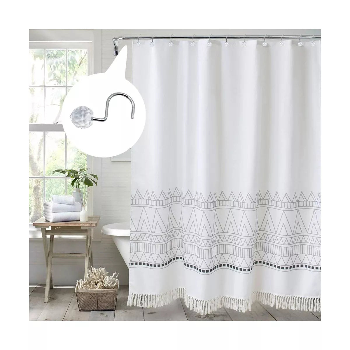 Shower Curtain Hook Rings Set (12 Count)