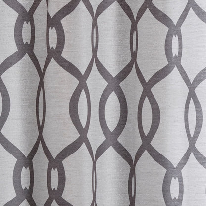 Kochi Light Filtering Linen Blend Grommet Top Curtain Panel Set, 54" x 63", Black Pearl