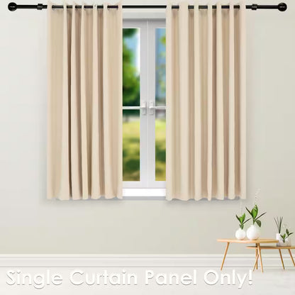 Beige Indoor/Outdoor Blackout Curtain Panel with Grommet Top - 100 x 84 inches (2.54 x 2.13 meters)